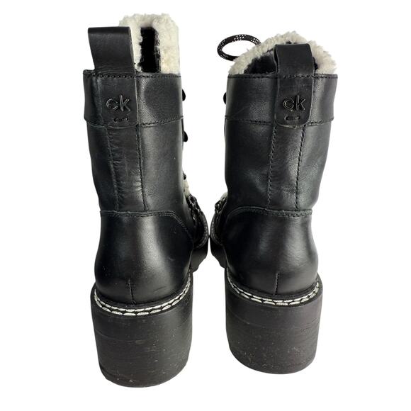 Calvin Klein Women's Alaina Hiking Boots Black‎ Size 7m NWOB - Picture 6 of 10
